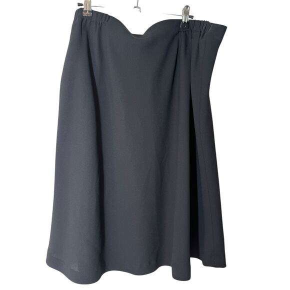 NWT Vince Camuto Black A Line Mini Skirt 14W Work Career Simple Minimal Classic - Picture 2 of 6